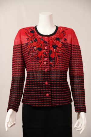 花柄刺しゅうジャケット