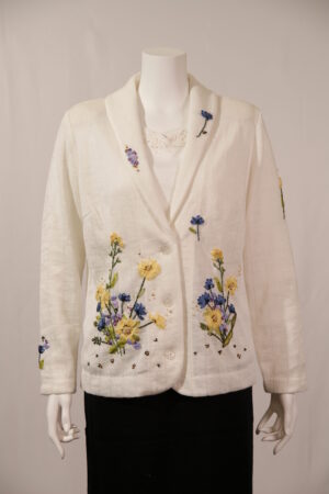 花刺しゅうショールカラージャケット