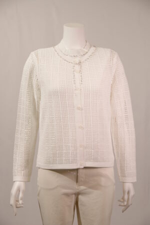 透かし柄カーディガン