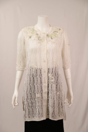 透かしロングカーディガン