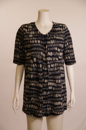 麻チュニックカットソー