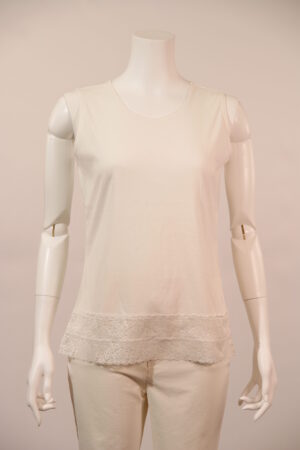 綿レースタンクトップ