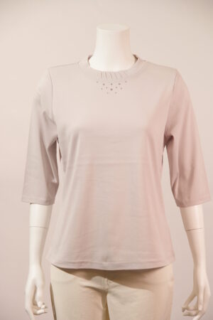 クリスタルガラス付カットソー