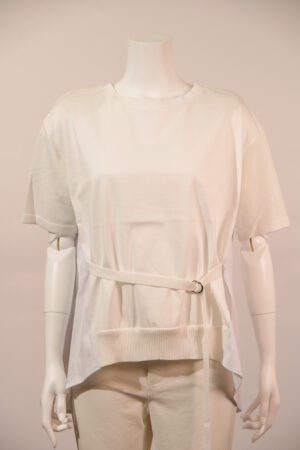 シャツレーヤード風ドッキングカットソー