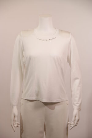 丸首カットソー