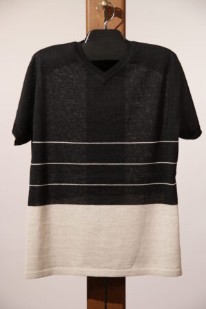 リネンボーダーセーター