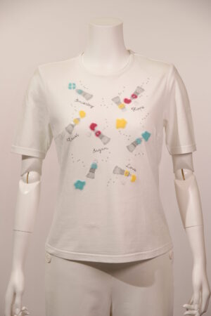 絵具モチーフミシン刺繍カットソー